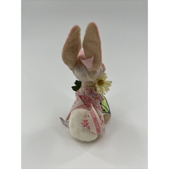 Annalee Easter Bunny Rabbit with Daisies Dress About 12" Tall Tags 1981 EUC - Picture 8 of 9